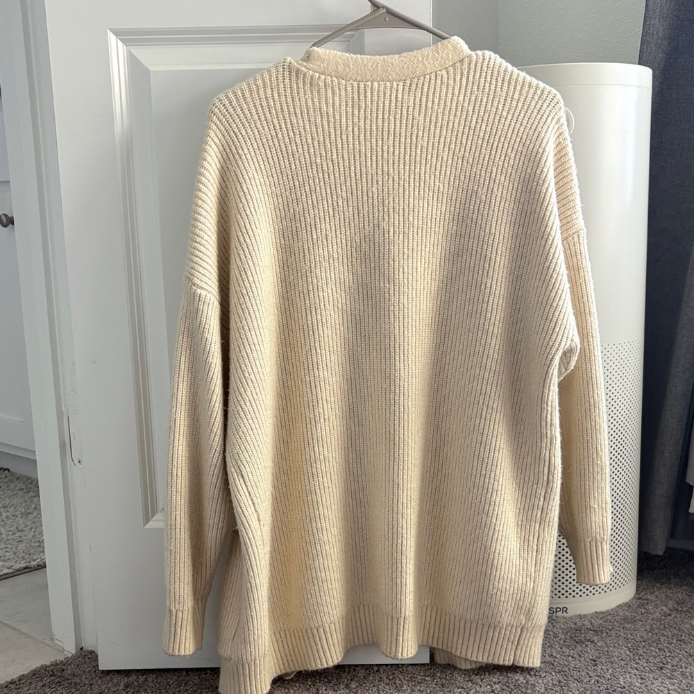 Design History Soft Cream Ribbed Knit Sweater - Picture 3 of 3
